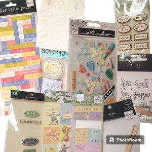 Celebration themed embelishments